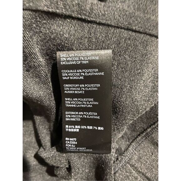 Medium, Anthropologie gray boat neck midi dress with front slit. - Picture 9 of 10